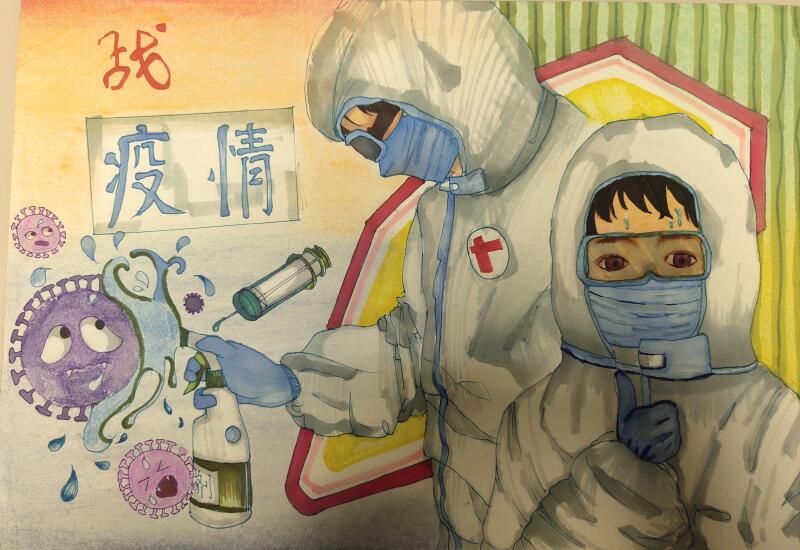 “疫情當(dāng)前，孩子們有‘畫’說”作品展播（三十五）