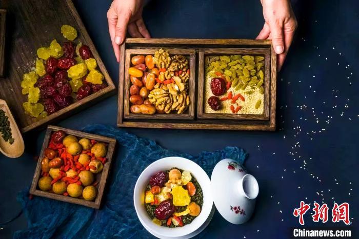 2023年5月，拍攝的臨夏蓋碗茶所需原料。(資料圖)臨夏市融媒體中心供圖