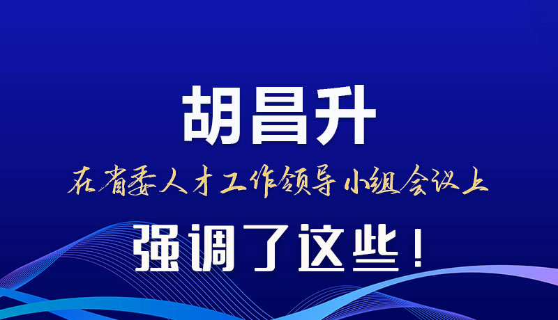 圖解|胡昌升在省委人才工作領(lǐng)導(dǎo)小組會(huì)議上強(qiáng)調(diào)了這些！