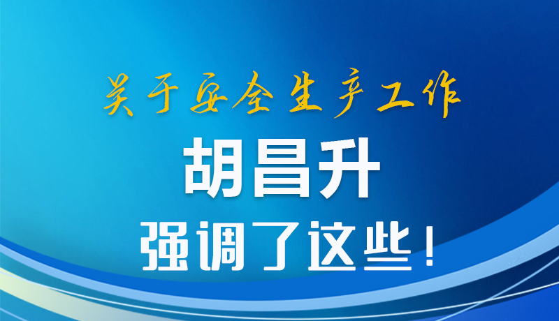 圖解|關(guān)于安全生產(chǎn)工作 胡昌升強(qiáng)調(diào)了這些！